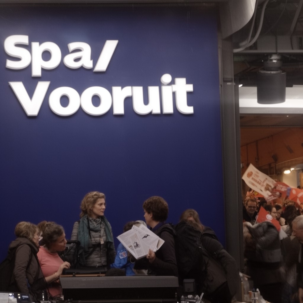 AI-generated illustration of sp.a / Vooruit