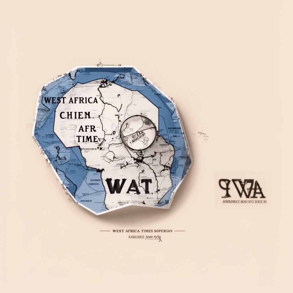 AI-generated illustration of West Africa Time (WAT)