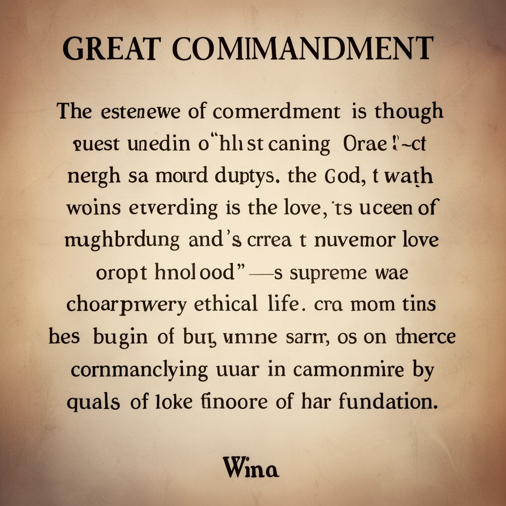 AI-generated illustration of Great Commandment