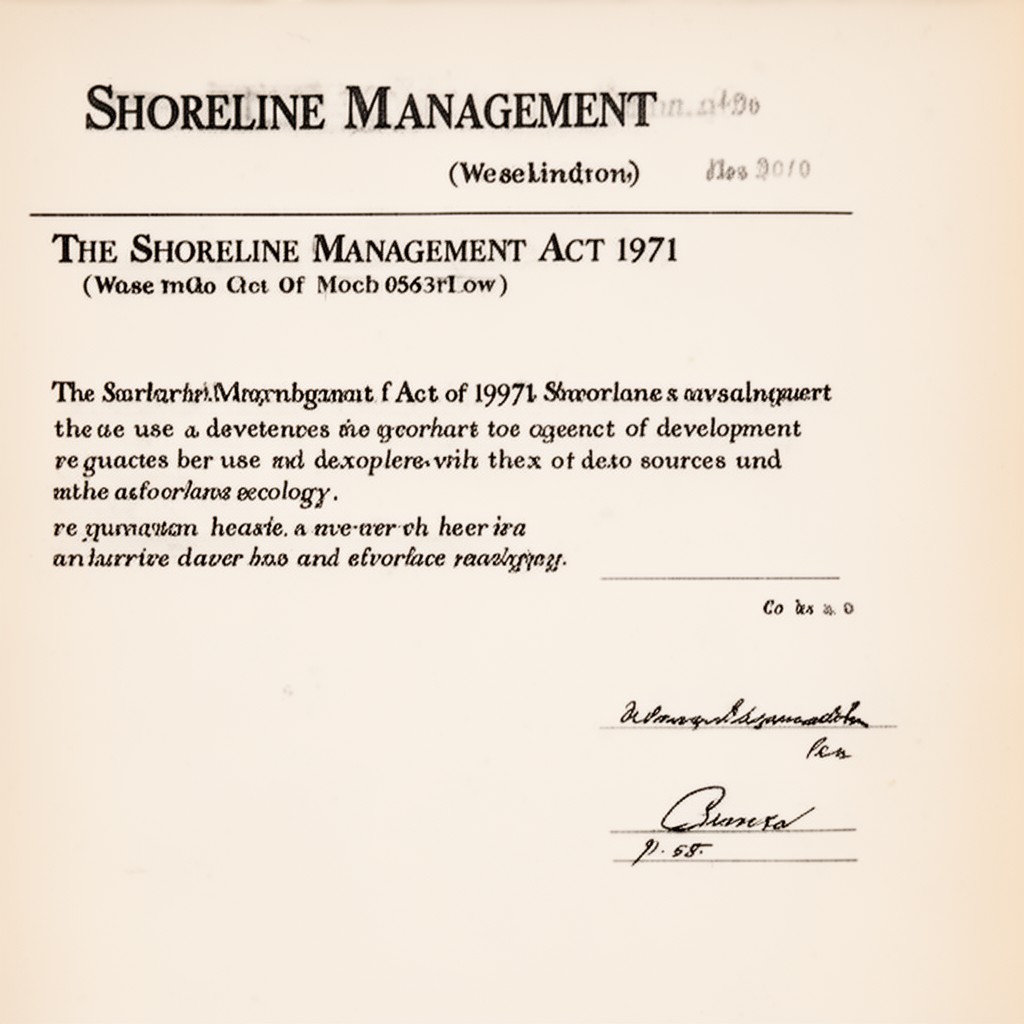 AI-generated illustration of Shoreline Management Act of 1971 (Washington)
