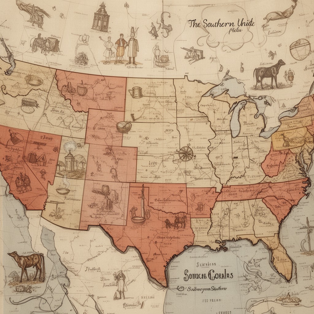 AI-generated illustration of Southern United States
