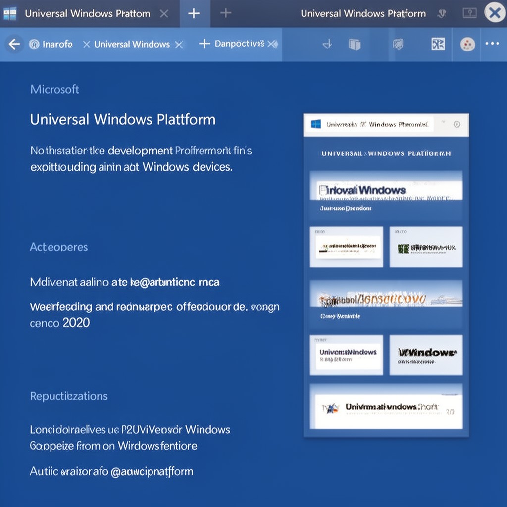 AI-generated illustration of Universal Windows Platform