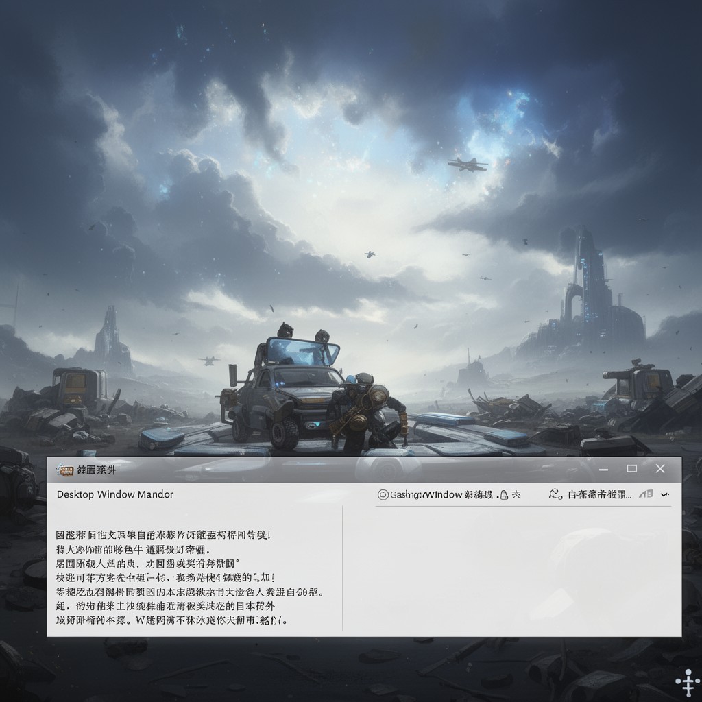 AI-generated illustration of Desktop Window Manager