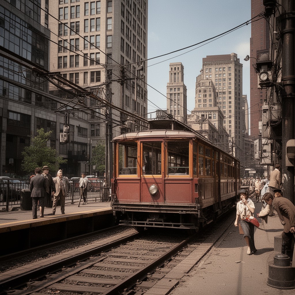 AI-generated illustration of Chicago Rapid Transit Company