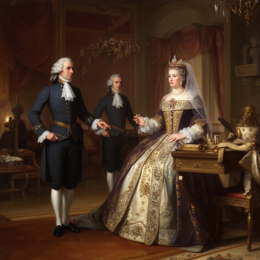 AI-generated illustration of Lord Chamberlain to Catherine of Braganza
