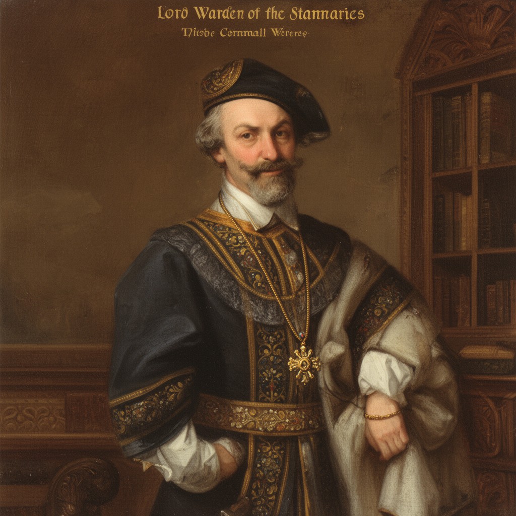 AI-generated illustration of Lord Warden of the Stannaries