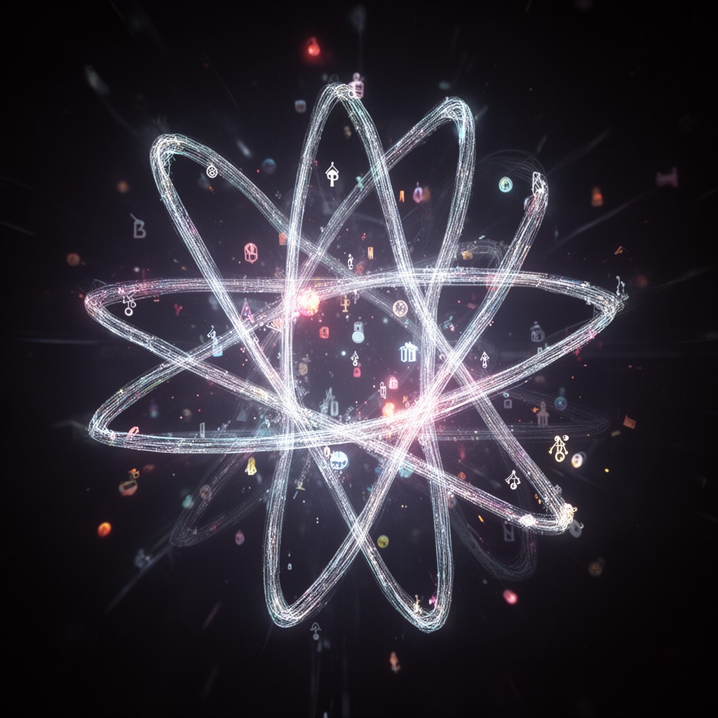 AI-generated illustration of quantum electrodynamics