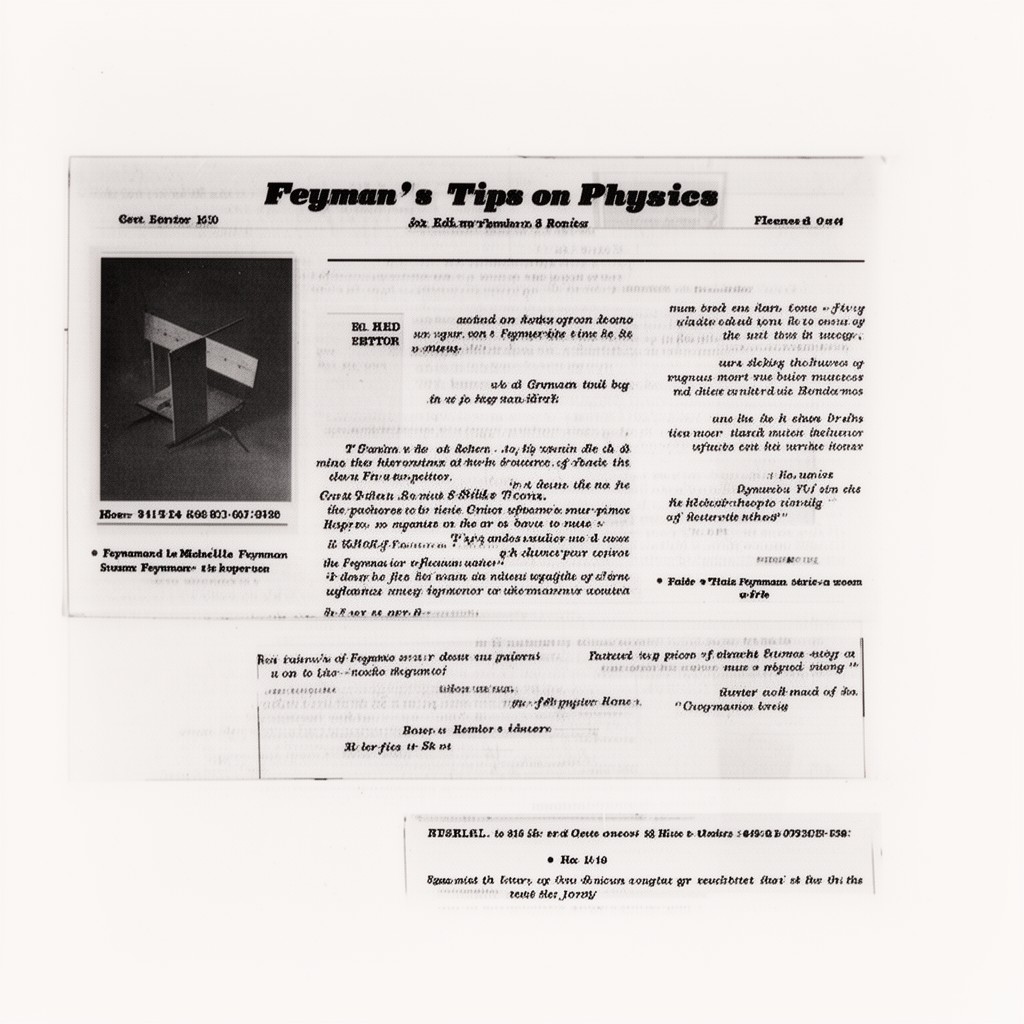 AI-generated illustration of Feynman’s Tips on Physics (as editor/curator)