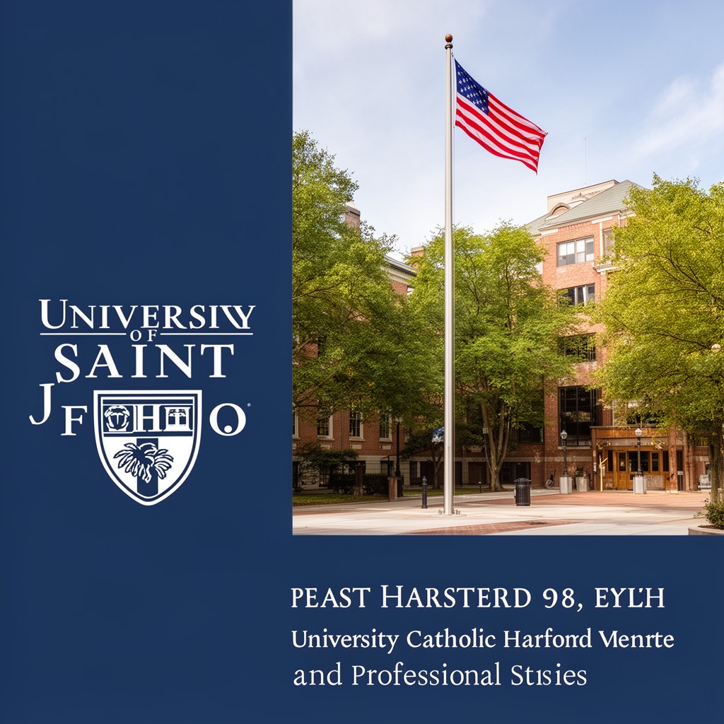 AI-generated illustration of University of Saint Joseph (nearby, West Hartford)