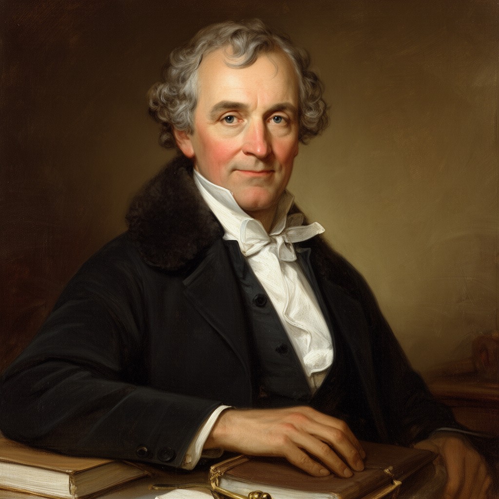 AI-generated illustration of Noah Webster