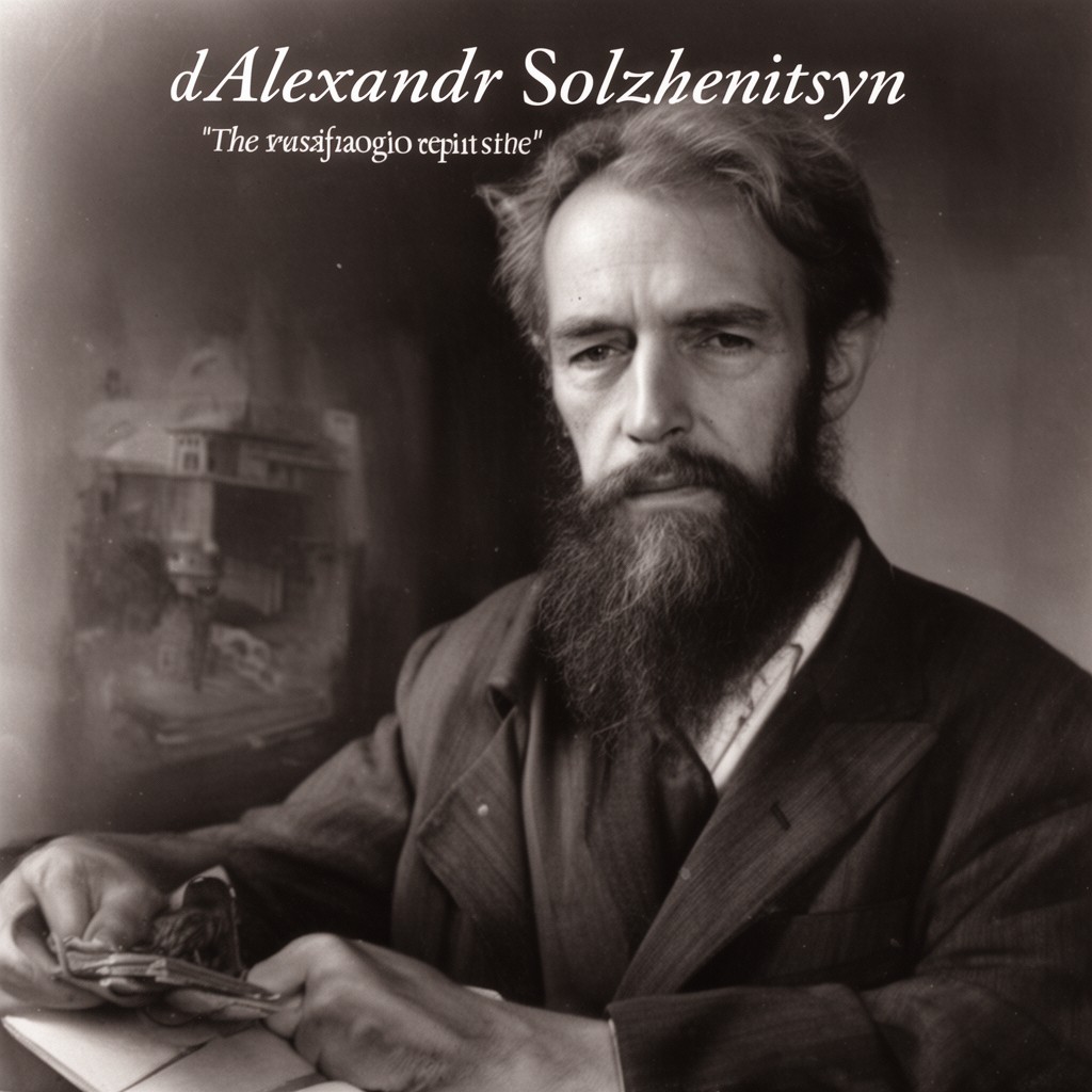 AI-generated illustration of Alexander Solzhenitsyn
