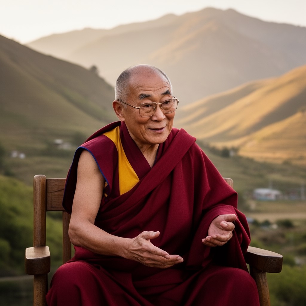 AI-generated illustration of Dalai Lama