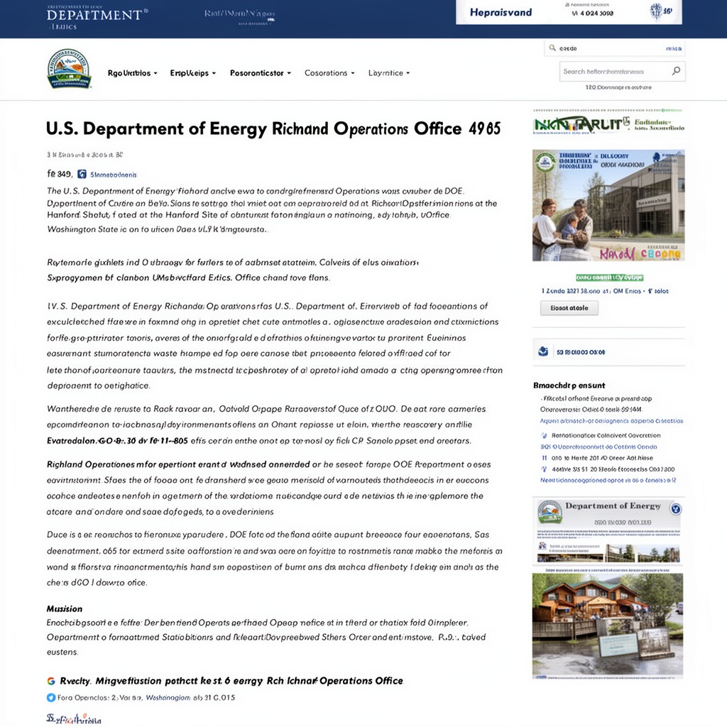 AI-generated illustration of U.S. Department of Energy Richland Operations Office
