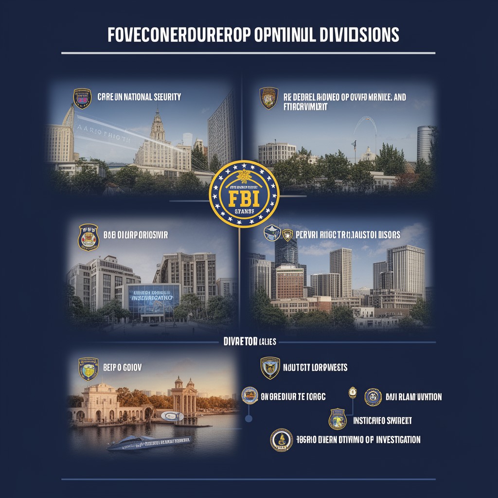 AI-generated illustration of FBI operational divisions