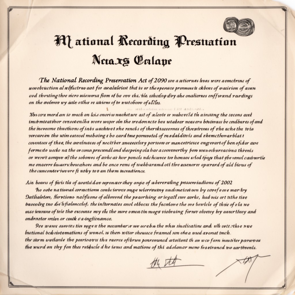 AI-generated illustration of National Recording Preservation Act of 2000