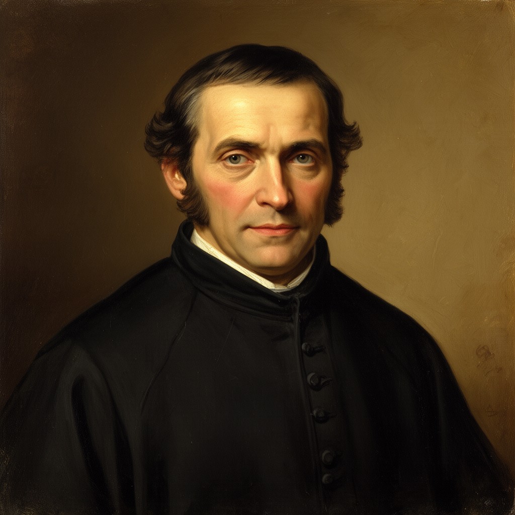 AI-generated illustration of Gregor Mendel