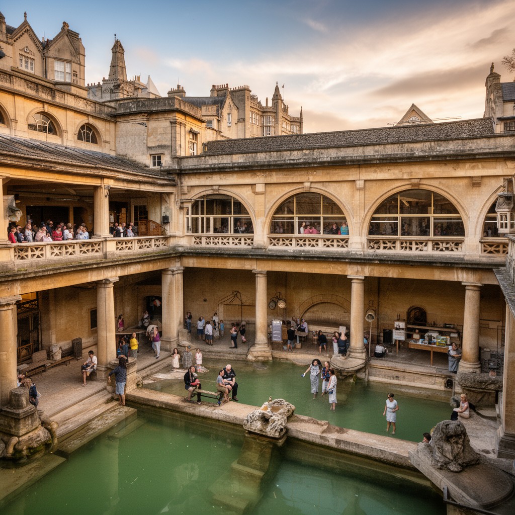 AI-generated illustration of Roman Baths