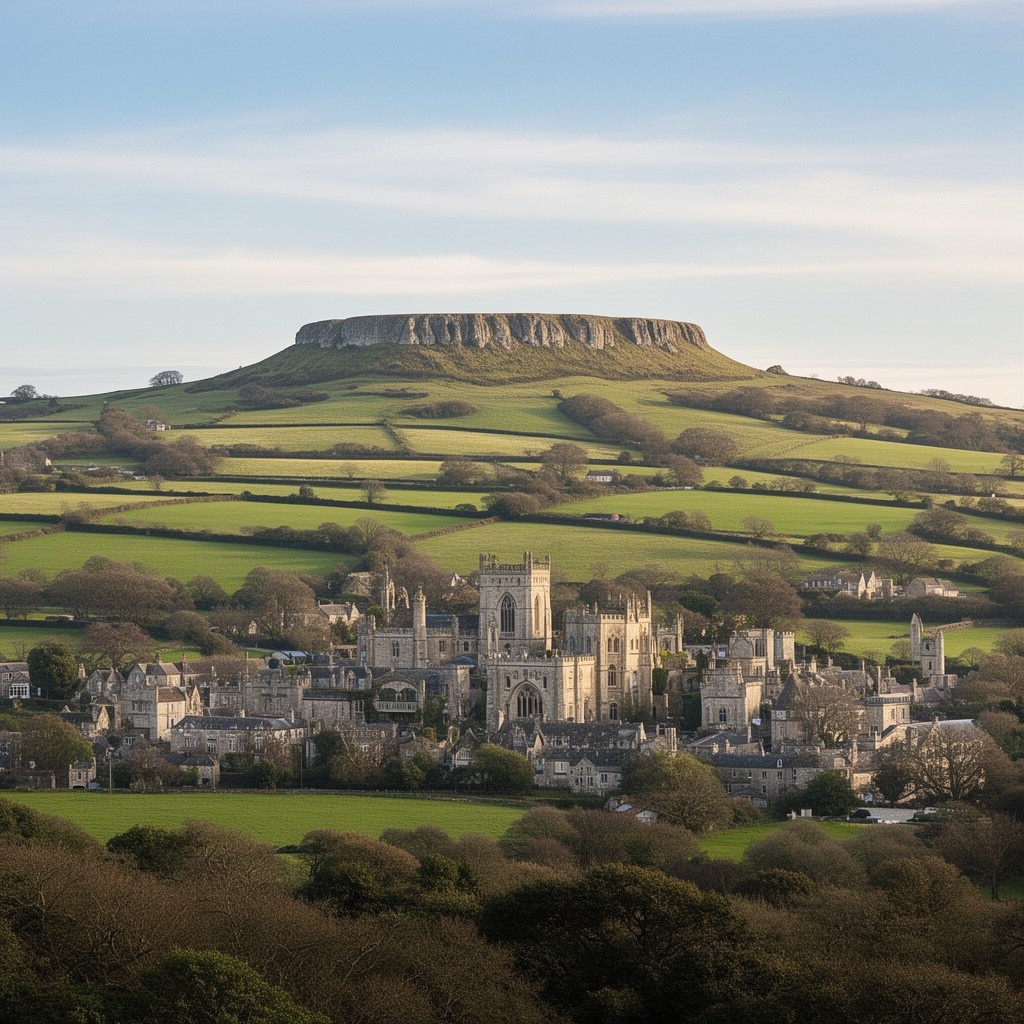 AI-generated illustration of Ceremonial county of Somerset