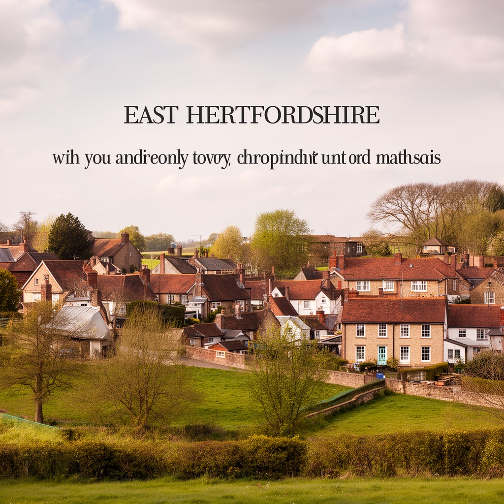 AI-generated illustration of East Hertfordshire district