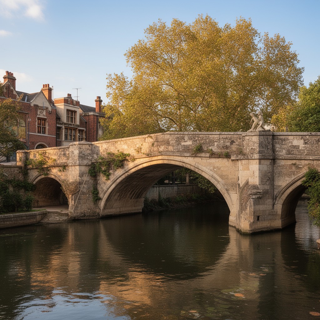 AI-generated illustration of Clare Bridge