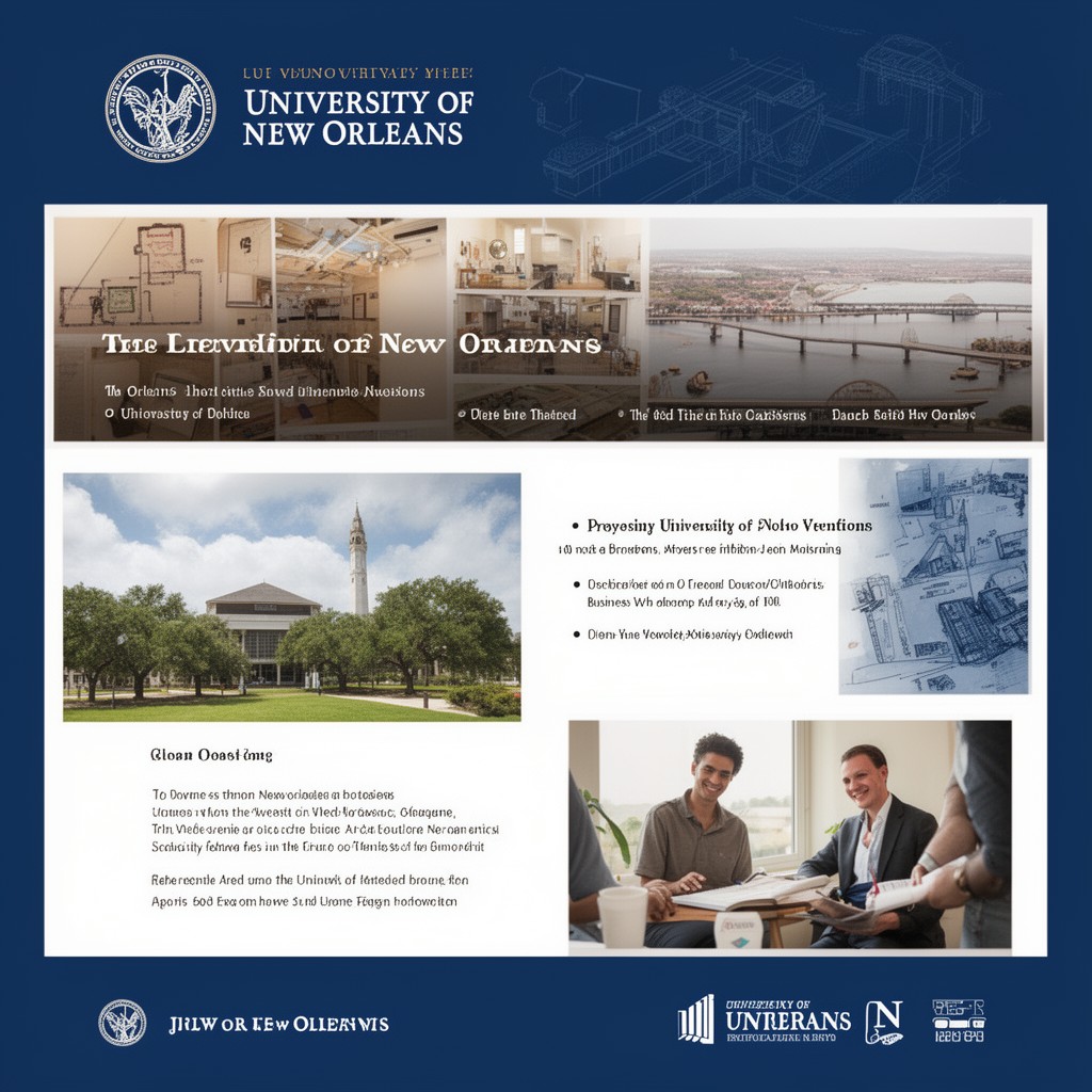 AI-generated illustration of University of New Orleans