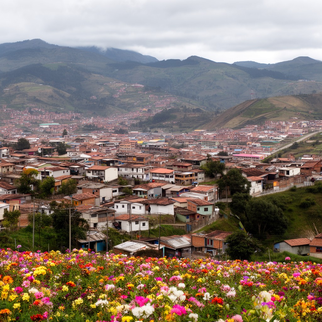 AI-generated illustration of Madrid, Cundinamarca