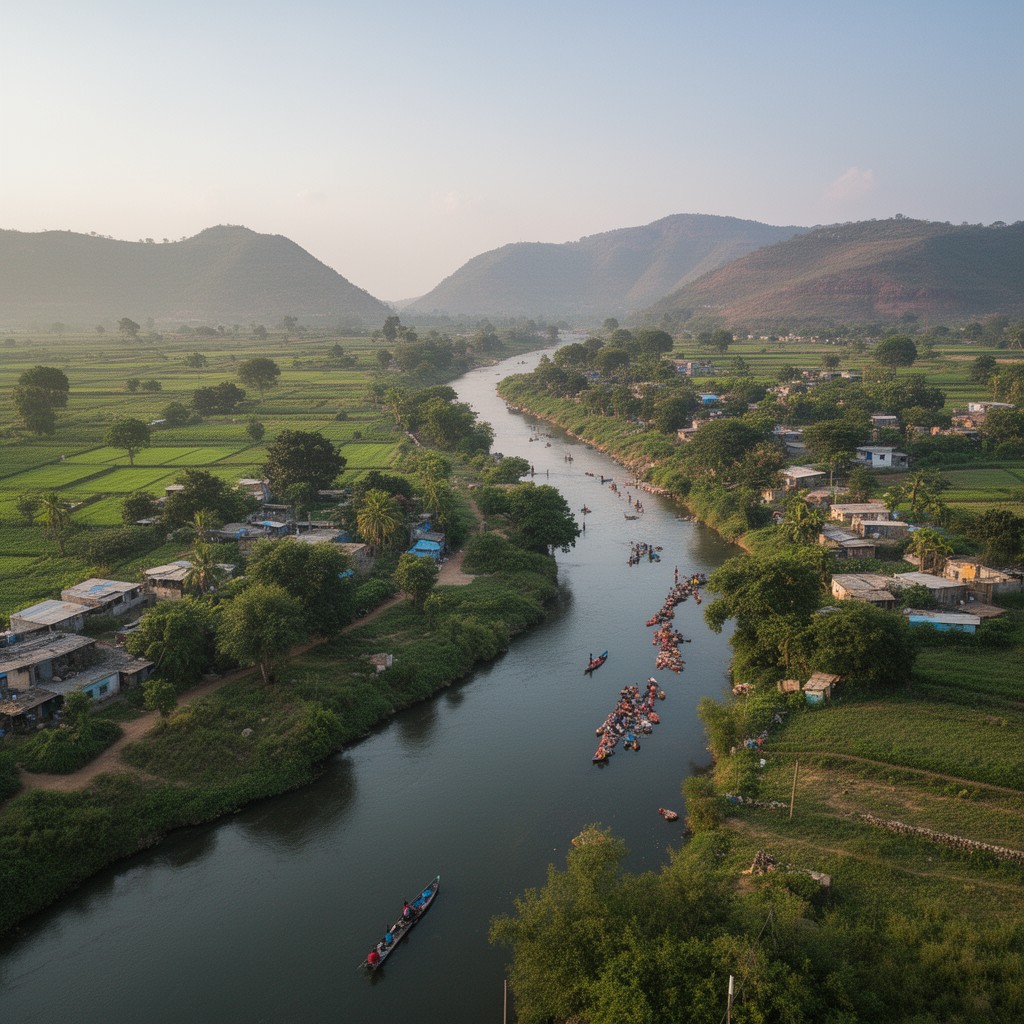 AI-generated illustration of Bhima River