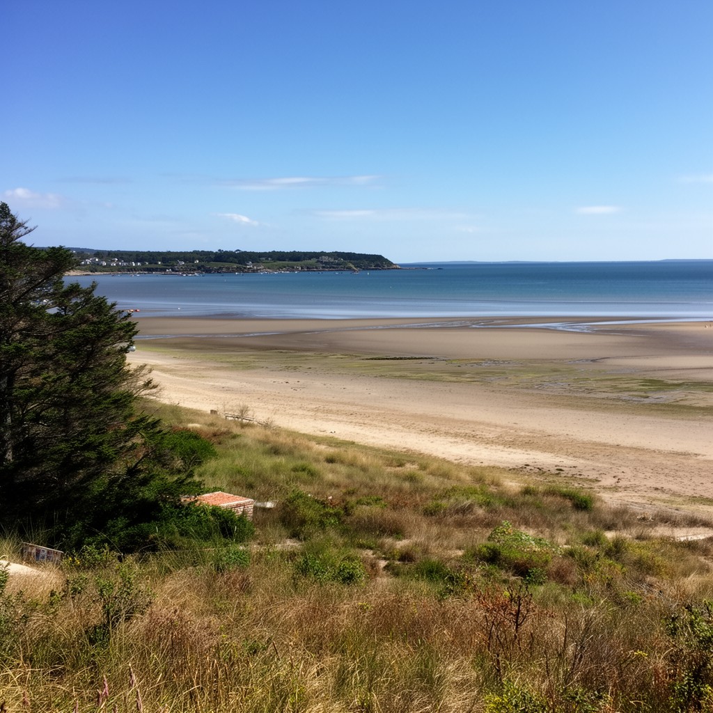 AI-generated illustration of Corn Hill Beach