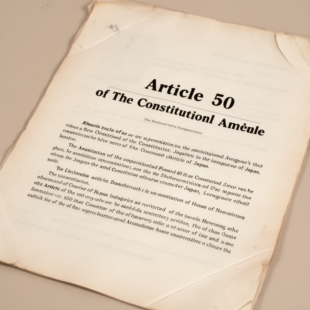 AI-generated illustration of Article 50 of the Constitution of Japan