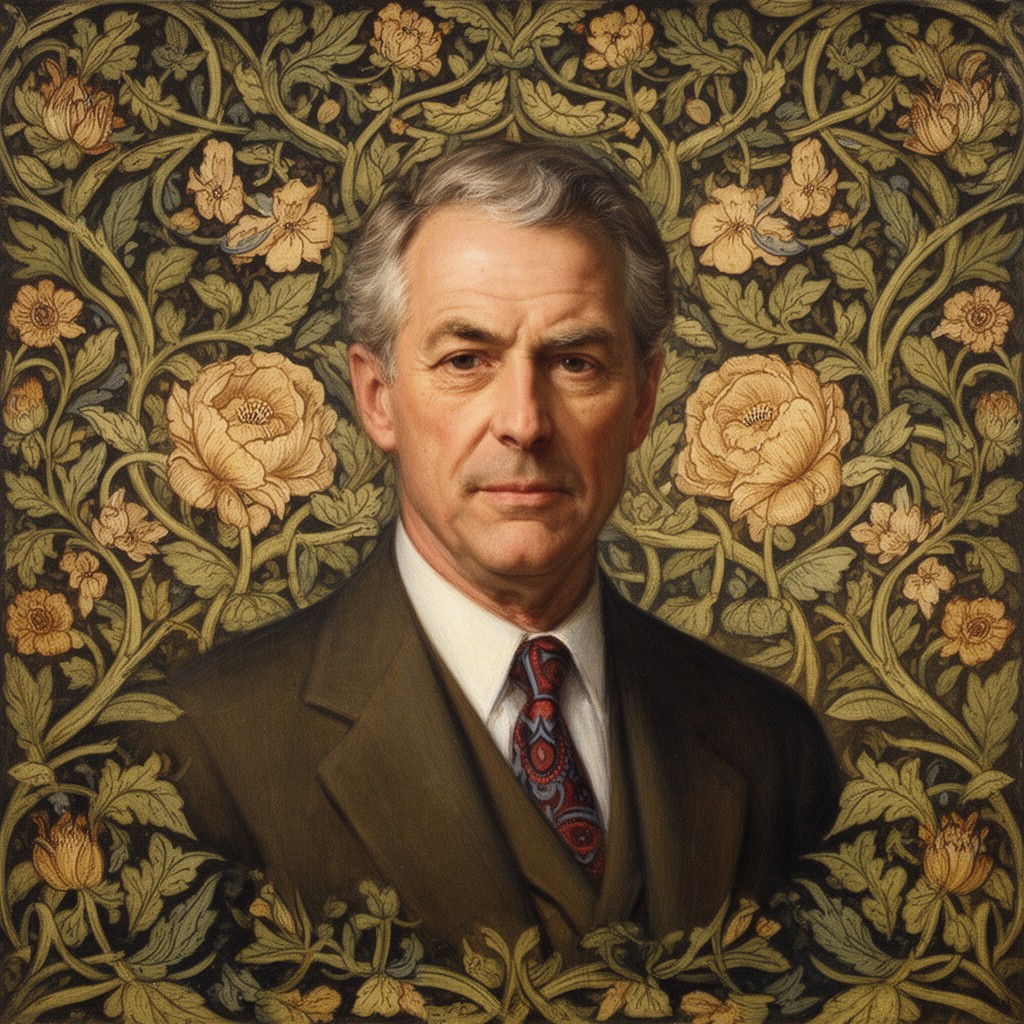 AI-generated illustration of William Morris