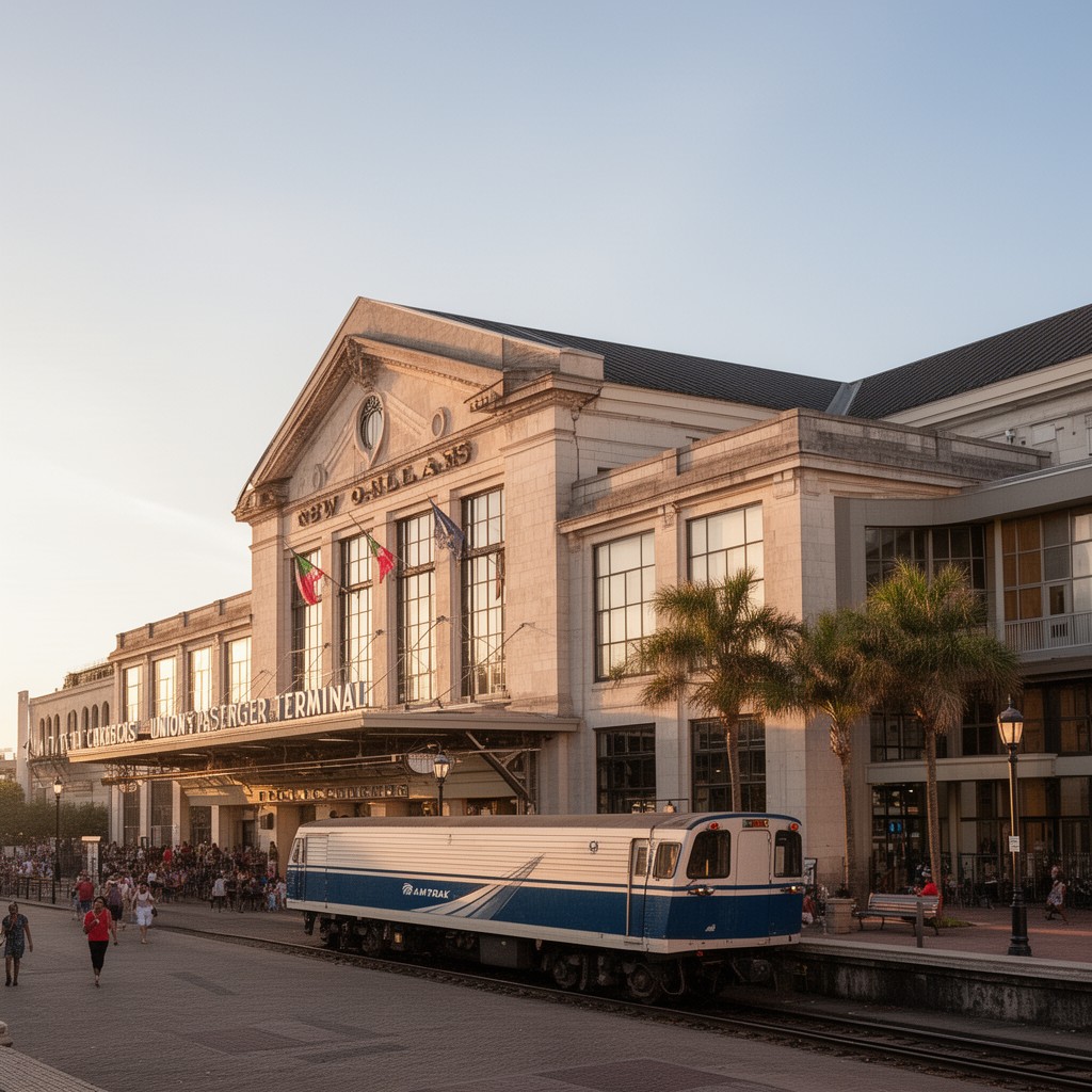 AI-generated illustration of New Orleans Union Passenger Terminal