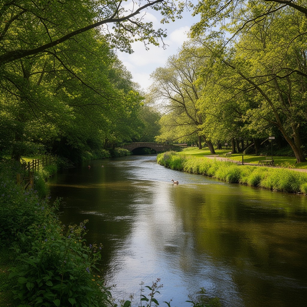 AI-generated illustration of River Kennet