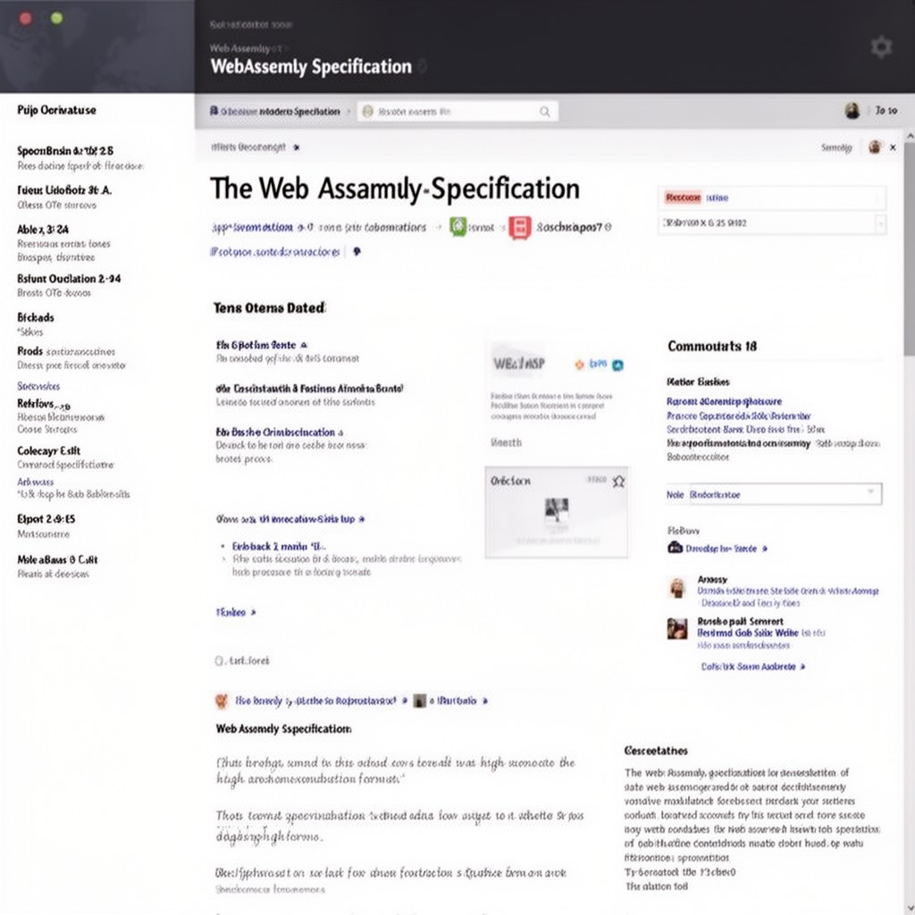 AI-generated illustration of WebAssembly specification