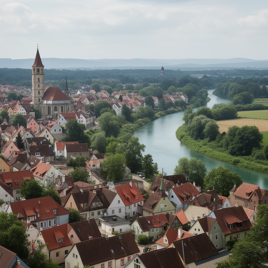 AI-generated illustration of Landsberg am Lech district