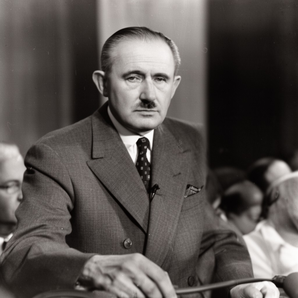 AI-generated illustration of Kurt Georg Kiesinger