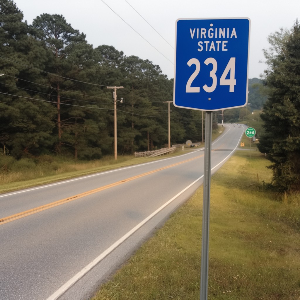 AI-generated illustration of Virginia State Route 234