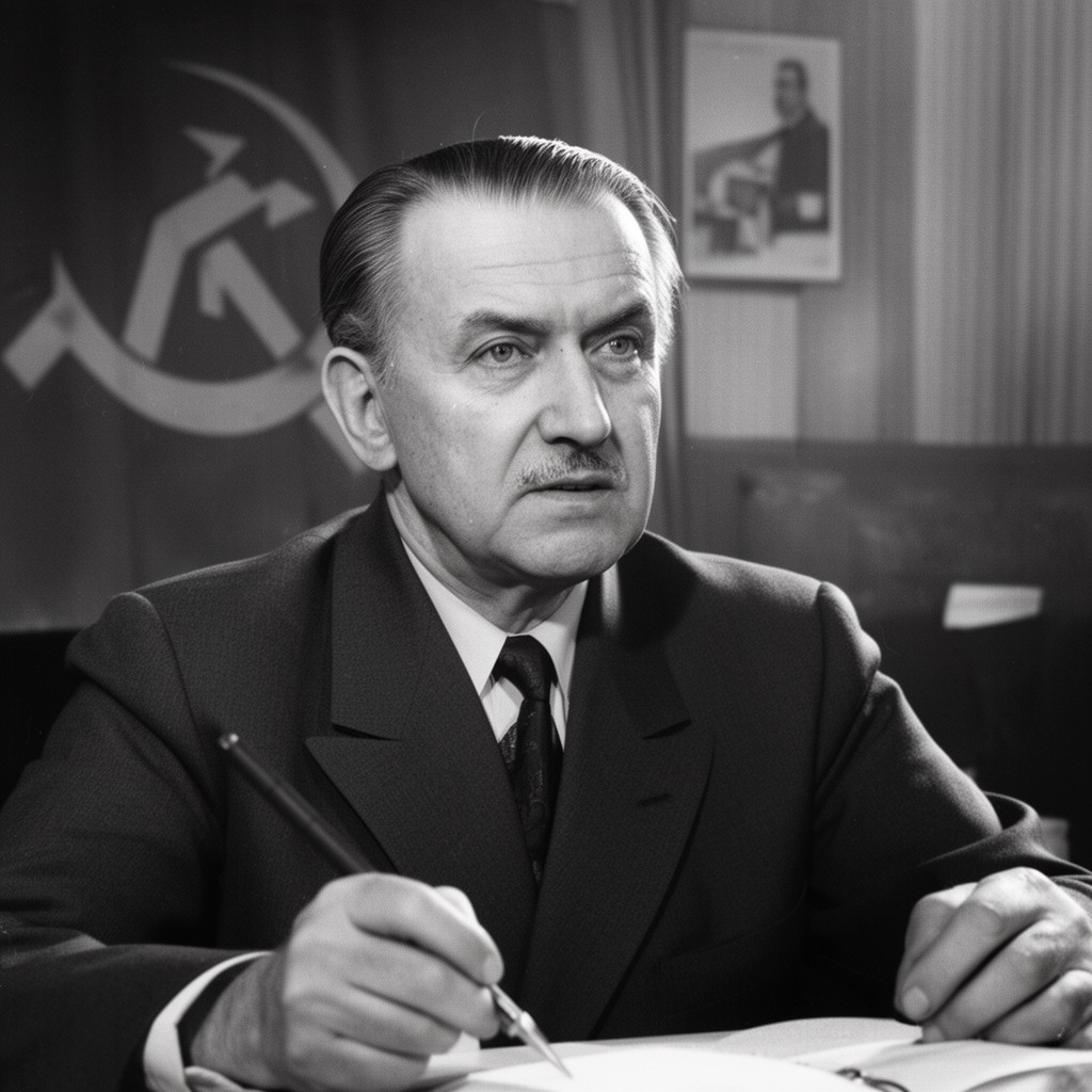 AI-generated illustration of János Kádár