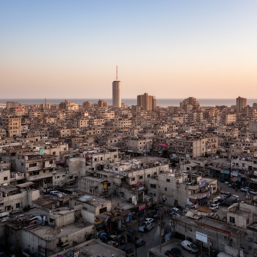AI-generated illustration of Gaza City