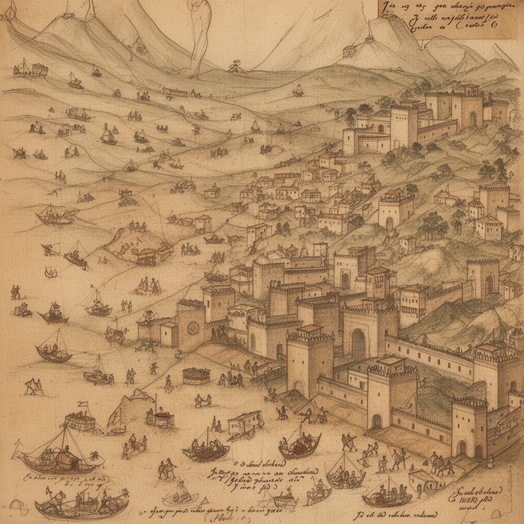 AI-generated illustration of Cordoba (historical)