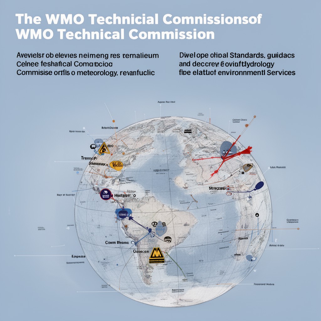 AI-generated illustration of WMO technical commissions