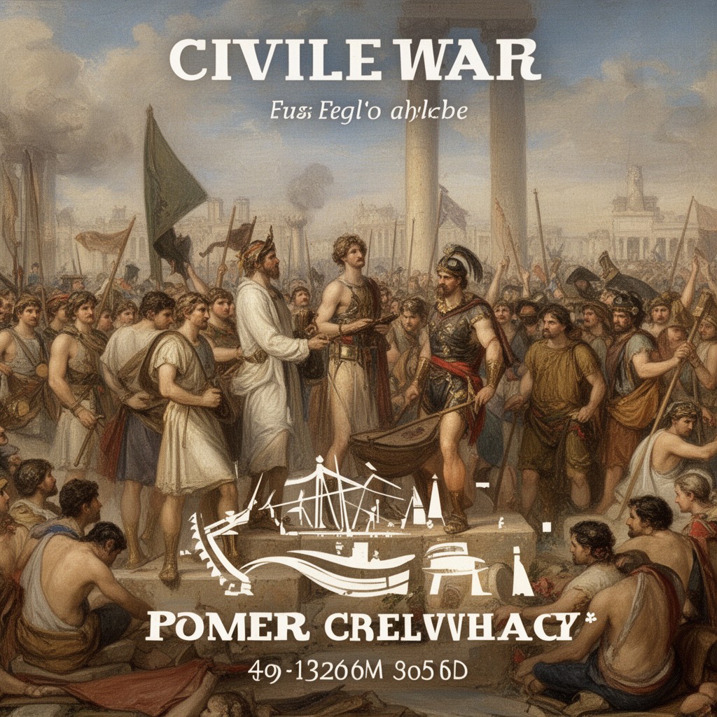 AI-generated illustration of Caesar’s civil war