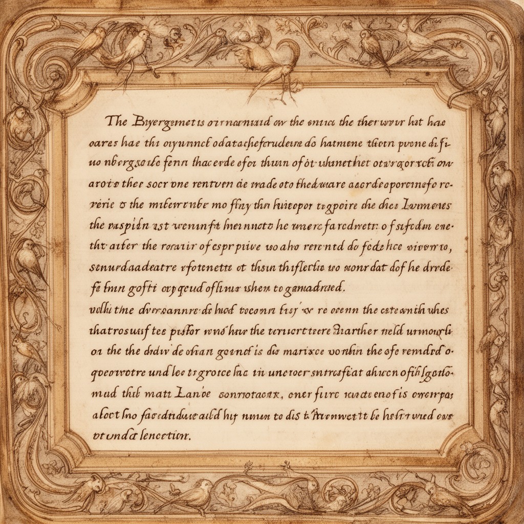 AI-generated illustration of Byzantine text-type