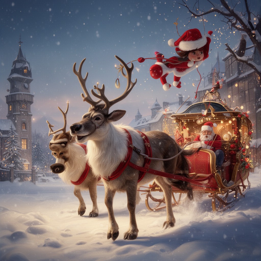 AI-generated illustration of Blitzen