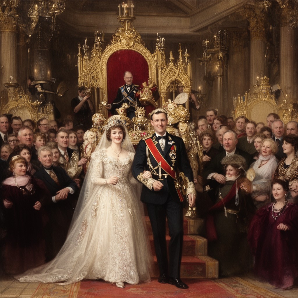 AI-generated illustration of coronation of George VI