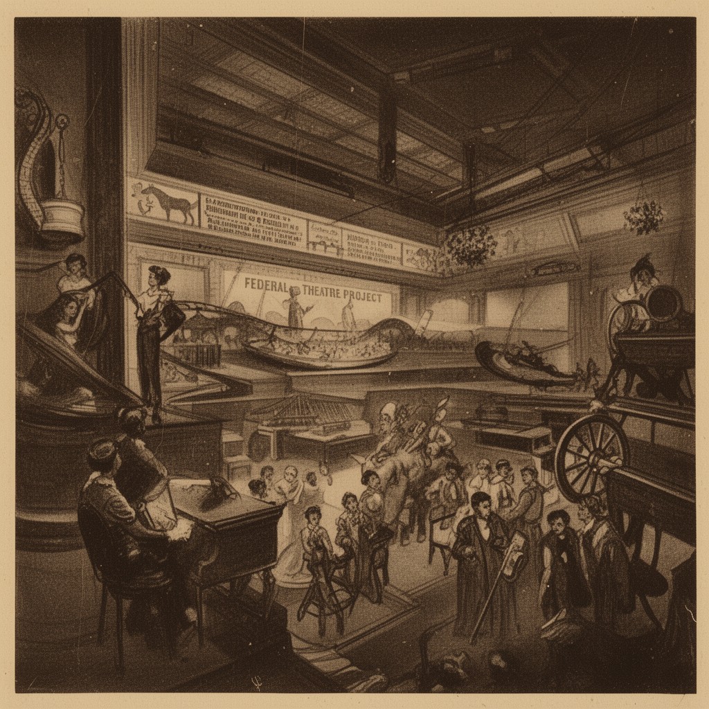 AI-generated illustration of Federal Theatre Project