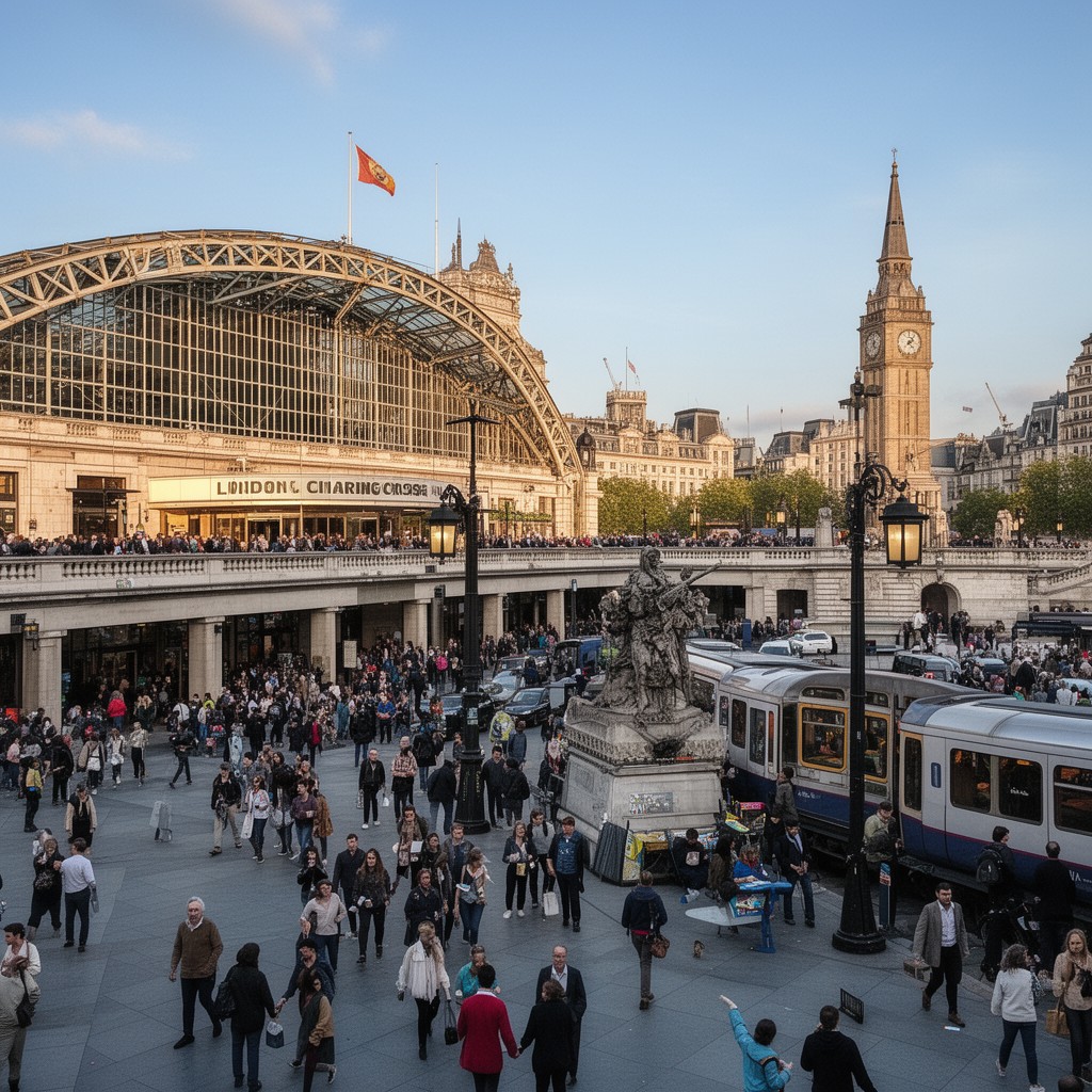 AI-generated illustration of London Charing Cross