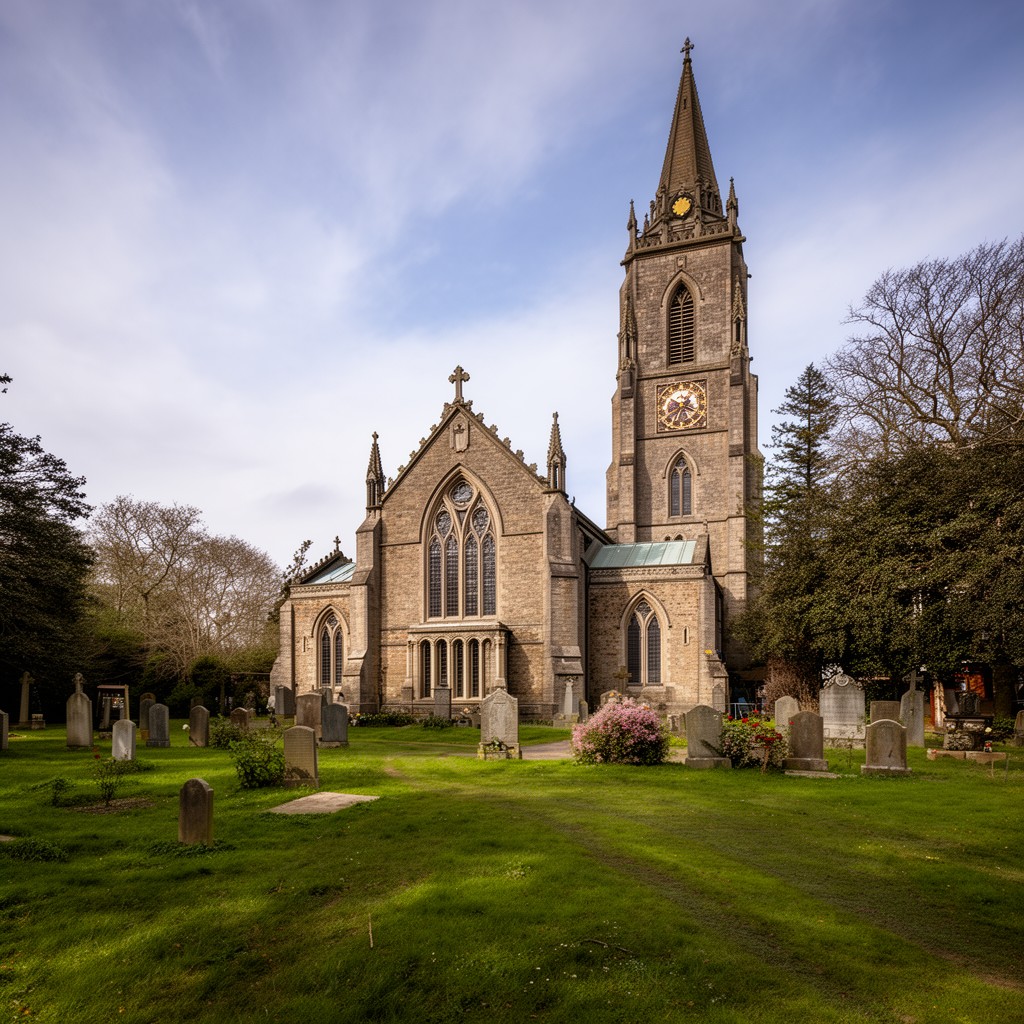 AI-generated illustration of St Mark’s Church, Biggin Hill