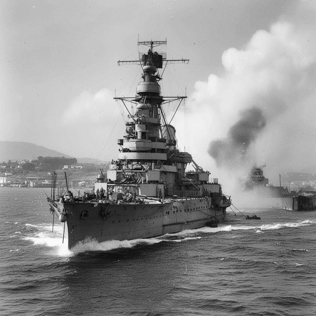 AI-generated illustration of USS Utah (AG-16)
