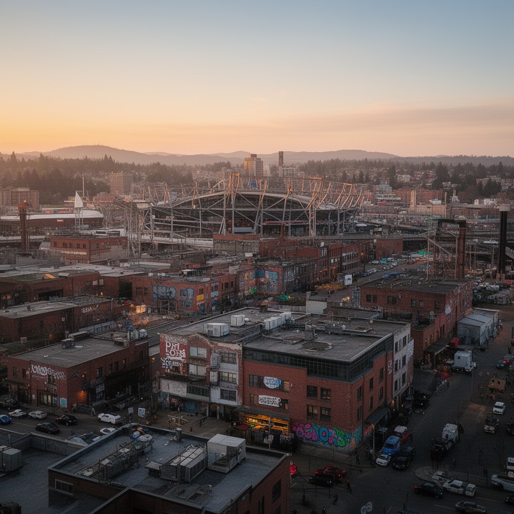 AI-generated illustration of SoDo, Seattle