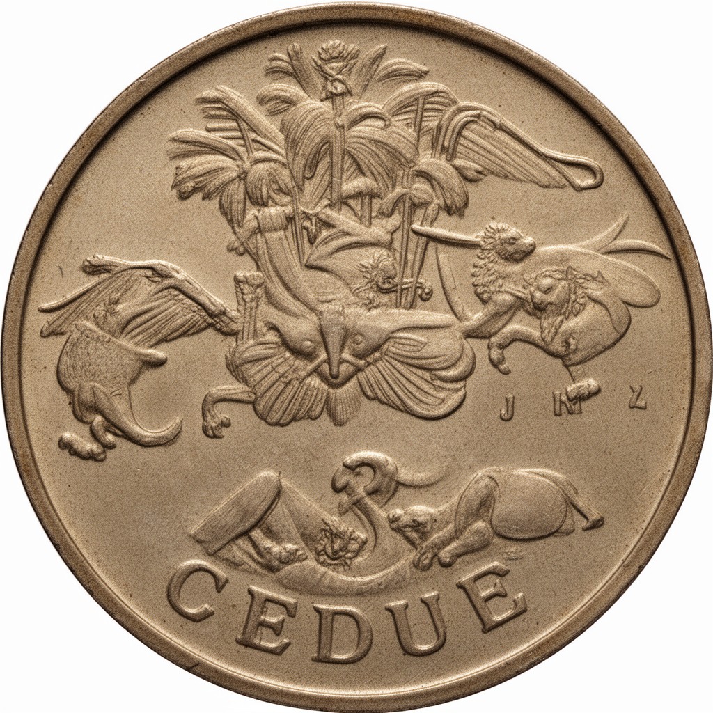 AI-generated illustration of Ceylon rupee